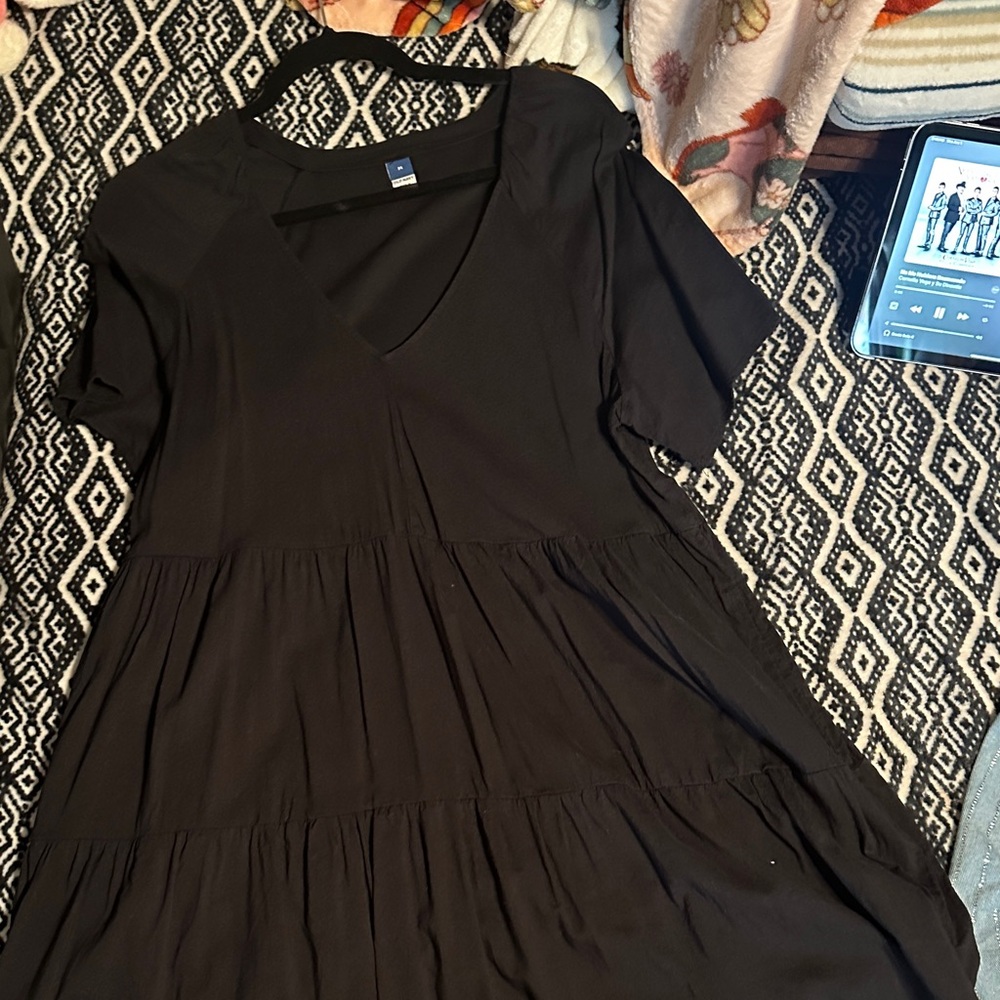 Old Navy Black Midi Dress